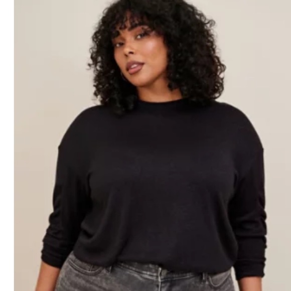 NWT TORRID SPARKLE KNIT DROP SHOULDER SHIRRED SLEEVE TOP 🔥🔥🔥🔥 - Picture 1 of 10